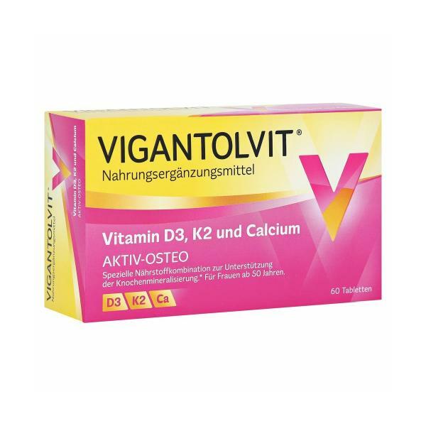 Vigantolvit ACTIVE-OSTEO 1000 I.E., D3 + K2 + Ca, для женщин старше 50 лет, в таблетках, 60 шт.­